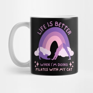 Life is better when I'm doing pilates with my cat Mug